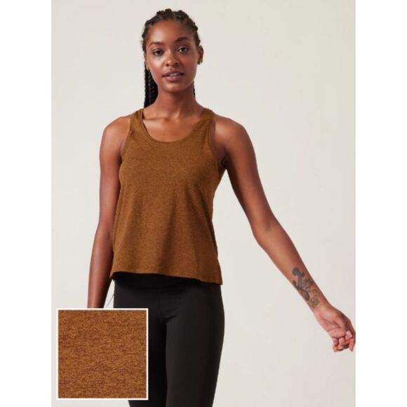 Athleta Uptempo Elevate II Tank Size 2X Heather Mahogany Workout NWOT - Picture 1 of 7